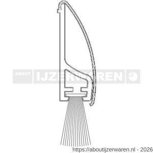 Ellen dorpelprofiel met borstel RVS Inox de Luxe 100 cm - W51010353 - afbeelding 3