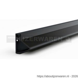 Ellen inbouwprofiel tochtband aluminium voor 6 mm afbouwspeling AIB 3N XL zwart 230 cm - W51010401 - afbeelding 1