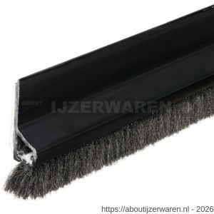 Ellen dorpelprofiel met borstel kunststof Deco zwart 100 cm - W51010359 - afbeelding 1