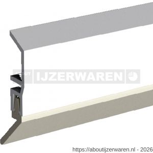 Ellen dorpelprofiel met borstel kunststof Basic wit 100 cm - W51010356 - afbeelding 1