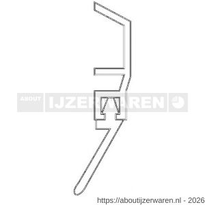 Ellen dorpelprofiel met borstel kunststof Basic wit 100 cm - W51010356 - afbeelding 3