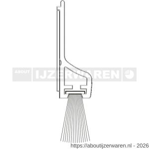 Ellen dorpelprofiel met borstel kunststof zelfklevend Comfort transparant 100 cm - W51010360 - afbeelding 3
