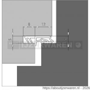 Ellen rondgaande dichting kunststof Silicon Profile 1201 SCF 25 meter - W51010345 - afbeelding 2
