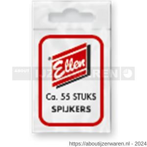 Ellen tochtstrip nagels ijzervenikkeld zakje 55 stuks - W51010001 - afbeelding 1