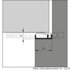 Ellen tochtprofiel inbouw aluminium gelakt AIB 3N XL 230 cm - W51010218 - afbeelding 2