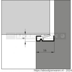 Ellen tochtprofiel inbouw aluminium AIB-4G AR 300 cm - W51010211 - afbeelding 2