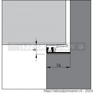 Ellen tochtprofiel inbouw aluminium AIB-4N AR 230 cm ZK - W51010213 - afbeelding 1