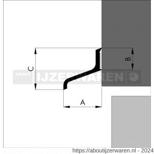 Ellen lekdorpelprofiel aluminium ALD-A125 500 cm ongeboord - W51010046 - afbeelding 1