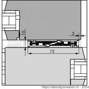 Ellen hefschuifdeur tochtprofiel aluminium AMSP 7210 300 cm - W51010276 - afbeelding 1