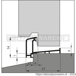 Ellen tochtprofiel slijtprofiel aluminium ANB-S5 AR 300 cm - W51010242 - afbeelding 2