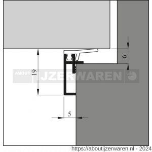 Ellen tochtprofiel opbouw aluminium ANB-1N AR 300 cm - W51010230 - afbeelding 2