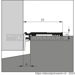 Ellen tochtprofiel slijtdorpel aluminium ANB-6 AR 100 cm DHZ 5,8 mm voorgeboord en verzonken - W51010310 - afbeelding 2