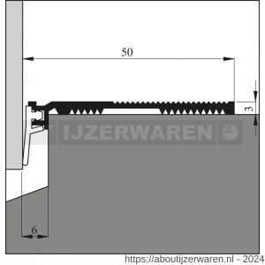 Ellen tochtprofiel slijtdorpel aluminium ANB-7 AR 100 cm DHZ 5,8 mm voorgeboord en verzonken - W51010312 - afbeelding 2