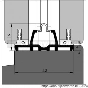 Ellen hefschuifdeur tochtprofiel AORP 895/RVS 300 cm - W51010283 - afbeelding 1