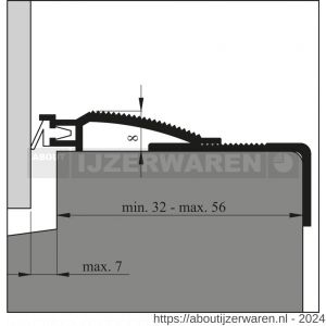 Ellen tochtprofiel slijtdorpel aluminium ARP-6 100 cm dorpel totaal aluminium - W51010097 - afbeelding 2