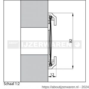 Ellen brievenbus afsluiter tochtklep met haarborstelrij wit - W51010272 - afbeelding 2