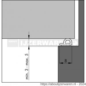 Ellen tochtprofiel tochtband zelfklevend EPDM P-ZW 7,5 m zwart gemiddelde kier - W51010265 - afbeelding 1