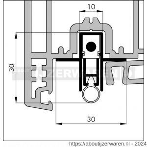 Ellen automatische valdorpel aluminium EM Ellen Matic 2K Euro 63 cm - W51010144 - afbeelding 1