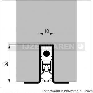 Ellen automatische valdorpel aluminium EM Ellen Matic Omega 93 cm - W51010184 - afbeelding 1