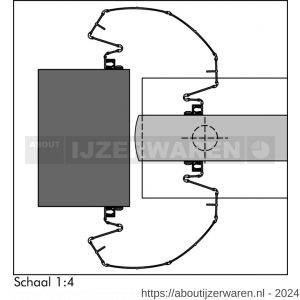 Ellen vingerbeschermingsprofiel kunststof Finprotect+ 120-120 antraciet 198 cm - W51010300 - afbeelding 1