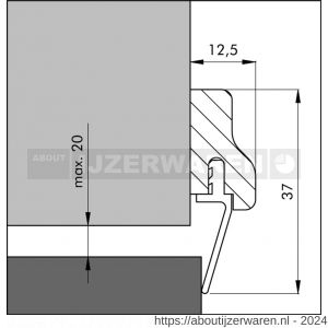 Ellen tochtprofiel dorpelprofiel hout Authentiek Beuken HDS 100 cm - W51010135 - afbeelding 1