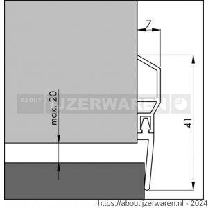 Ellen tochtprofiel dorpelprofiel kunststof PDS-WT 100 cm Basic - W51010099 - afbeelding 1