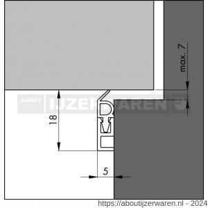 Ellen tochtprofiel opbouw kunststof PTS-WT AR 230 cm - W51010229 - afbeelding 1