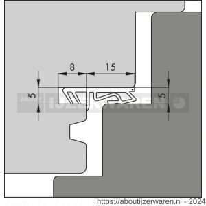 Ellen tochtprofiel kaderprofiel kunststof 1501 SCF 25 m 15 mm met snijhulp - W51010298 - afbeelding 2