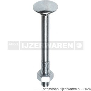 ASF slotbout DIN 603/555 M6x40 mm 4.8 verzinkt - W40810945 - afbeelding 1