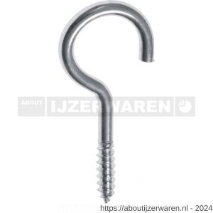 ASF schroefhaak 2.4x30 mm houtdraad verzinkt - W40824032 - afbeelding 1