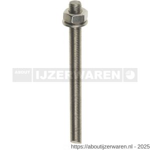 ASF draadstang met moer en ring M8x110 mm verzinkt - W40813889 - afbeelding 1