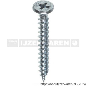 Grabber vezelplaatschroef hout 3.9x45 mm mex verzinkt - W40894020 - afbeelding 1