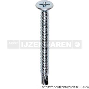 Herag boorschroef DIN 7504P 3,5x25 mm platverzinktonken kop verzinkt - W40882423 - afbeelding 1