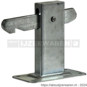 Herag deurvastzetter met vloerplaat 120x60 mm 2 mm verzinkt - W40882498 - afbeelding 1