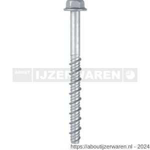 Herag betonschroef 7,5x60/5 mm zeskant met flens verzinkt - W40882236 - afbeelding 1