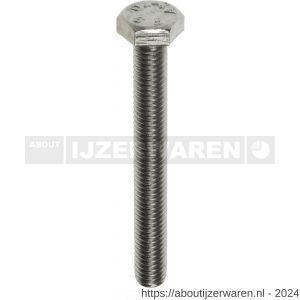 ASF tapbout DIN 933 M6x45 mm RVS A2 - W40813117 - afbeelding 1