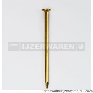 HJZ nagel 1.5x25 mm platte geruite kop messing 1 kg - W40870109 - afbeelding 1