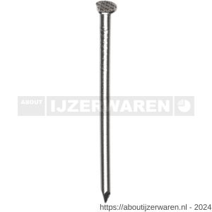 HJZ nagel 1.2x20 mm platte geruite kop RVS A2 1 kg - W40870115 - afbeelding 1