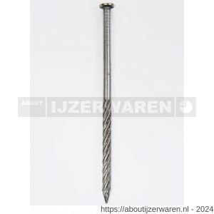 HJZ schroefnagel 4.5x90 mm platte geruite kop RVS A2 - W40870245 - afbeelding 1