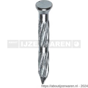 HJZ Z1 klisjesnagel 4.5x50 mm plat-conische kop verzinkt - W40870187 - afbeelding 1