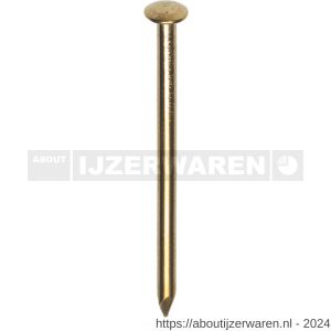 HJZ nagel 1.2x13 mm bombe kop messing 1 kg - W40870025 - afbeelding 1