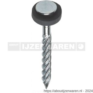 HJZ golfplaatnagel 4.0x80 mm platte kop verzinkt neopreen ring 11 mm - W40870014 - afbeelding 1