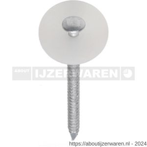 HJZ golfplaatnagel 4.5x60 mm bolle kop aluminium neopreen ring 11 mm - W40870010 - afbeelding 1