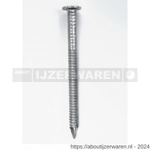 HJZ ringnagel 5.3x95 mm platte kop aluminium - W40870216 - afbeelding 1