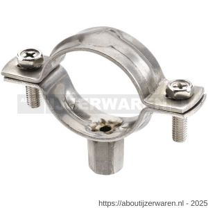 Index AB-RE buisklem aansluiting M8-M10 gesloten buisdiameter 18 mm RVS A2 - W40901957 - afbeelding 1