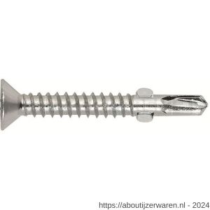 Index vleugeltekschroef zelfborend met 2 vleugels 4.8x50 mm Torx T 25 verzinkt - W40901736 - afbeelding 1