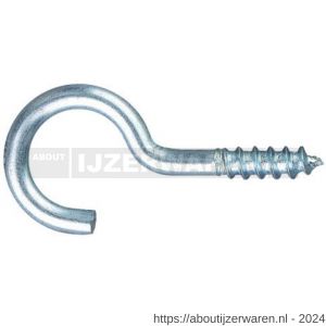 Index AL-HA schroefhaak 3.1x22x9 mm verzinkt - W40901766 - afbeelding 1