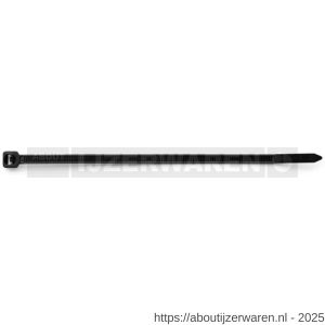Index BN-N kabelbinder zwart 2.5x100 mm nylon blister - W40900757 - afbeelding 1