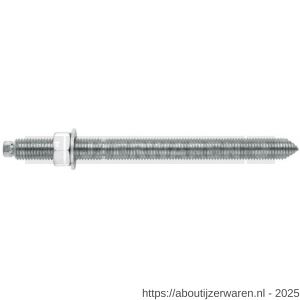 Index EQ-A2 draadstang met moer en ring voor chemisch anker M8x110 mm RVS A2 - W40900802 - afbeelding 1