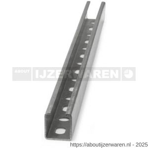 Index GP-A2 montagerail 27x18x1.25x2000 mm RVS A2 - W40902086 - afbeelding 1